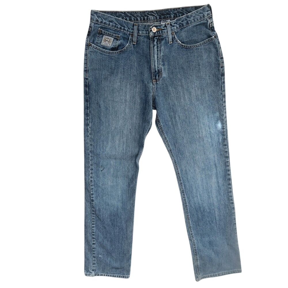 Cinch Silver Label  Jeans 33X34 Slim Straight Western Gorpcore Y2K Rigid Denim
